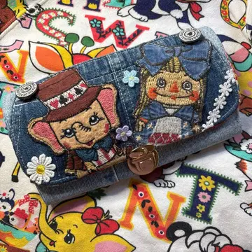 레어하고 레트로한 자수 패치 살로펫 리메이크 대용량 지갑