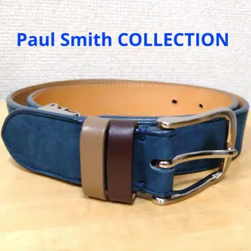 PaulSmith 파란색 가죽 벨트 스웨이드