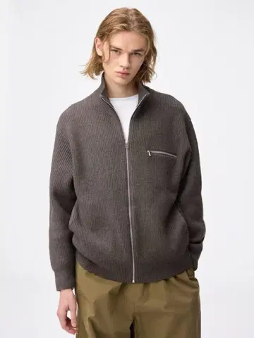 완판템 GU 아제 풀 집업 니트 자켓