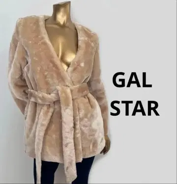 [ 4785 ] GAL STAR 퍼 가운 코트 아우터 M 베이지