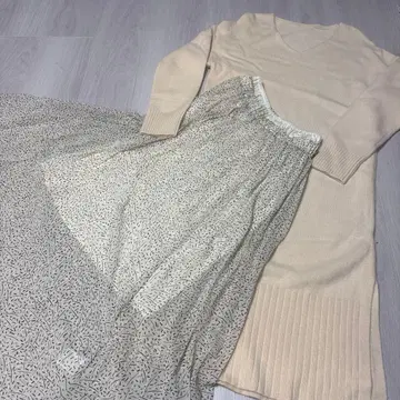 로페 니트 원피스 아이보리 38