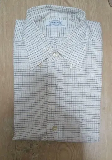 GEOFFREY SCOTT 베이지 체크 셔츠