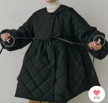 [ 미사용 새상품 ] perna 리본 퍼프 숏코트 블랙