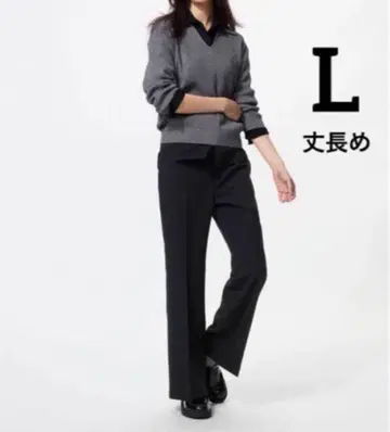 새상품 유니클로 스마트 플레어 팬츠 (긴 길이) L