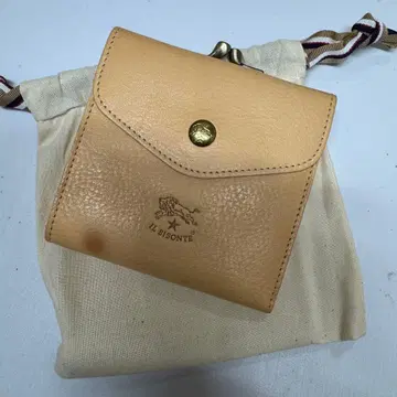 [ 새상품 하자품 ] 일비종떼 가마구치 2단 지갑 natural