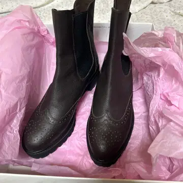 다이애나 다크 브라운 사이드 고어 부츠