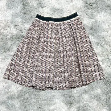 에이미 이스트 월 M 스커트 트위드 플레어 올 패턴 멀티 출퇴근 데이트