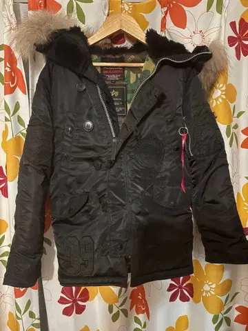 ALPHA INDUSTRIES MA-1 플라이트 자켓 블랙 리버서블