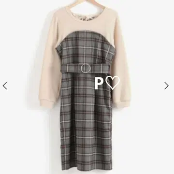 마제스틱 레곤 체크 도킹 원피스