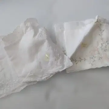 긴자 WAKO 와코 레이스 자수 손수건 2장 세트