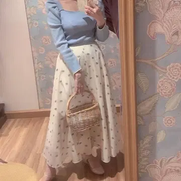 데이시 Deicy 플루레트 서큘러 스커트 오사카 한정판 스카이블루