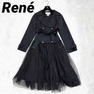 [새상품급] 르네 코트 아우터 펄 튤 프릴 38 2021년