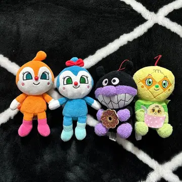 호빵맨 캐릭터 봉제 인형 4체 세트