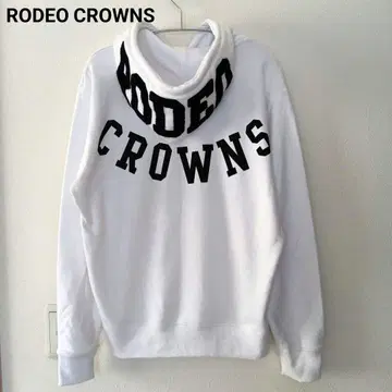 RODEO CROWNS / 로데오 크라운 로고 빅 후드티 화이트