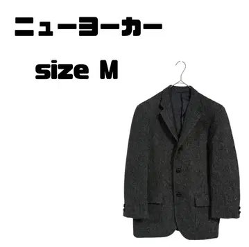 뉴요커 트위드 자켓 영국 울 혼방 소재