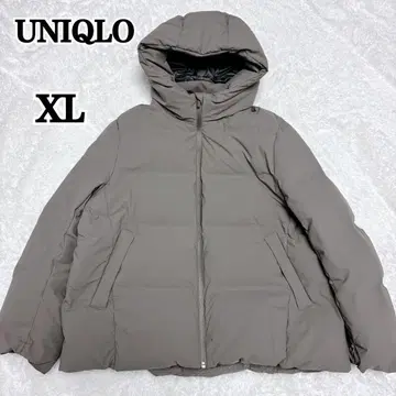 UNIQLO 유니클로 심리스 다운 후드티 그레이 XL 여성용