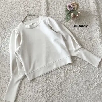 마우지 moussy 퍼프 슬리브 상의 F 고급 아이보리