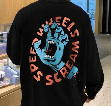 그래픽 디자인 긴팔 티셔츠 XXL