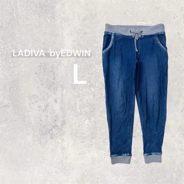 래디바 테이퍼드 팬츠 데님풍 멀티 맨투맨 조거 팬츠 L