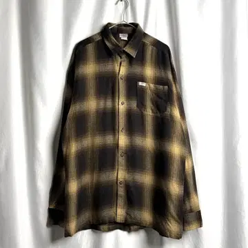 90s Caltop U.S.A. 옴브레 체크 셔츠 XL