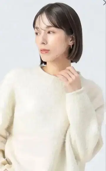 beams Heart 이소재 아이보리 니트 스웨터 미사용 새상품