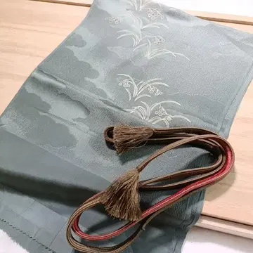 헤1 허리띠 오비 장식 천 세트 그린 고급