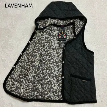 컨디션 최상 라벤햄 허그아워 퀼팅 베스트 그레이 36
