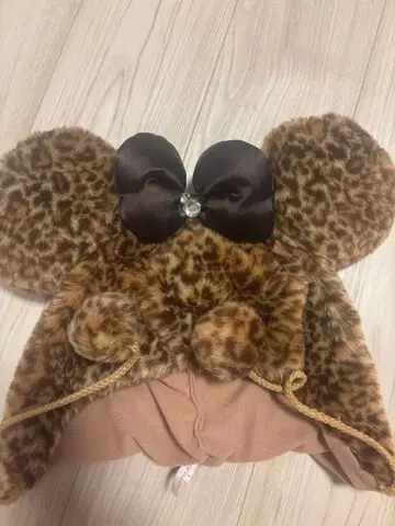 레오파드 무늬 미키마우스 모자