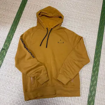 조던 후드 부착 맨투맨 머스타드