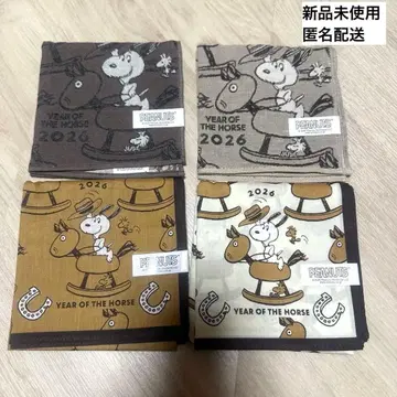 스누피 2026년 간지 패턴 손수건