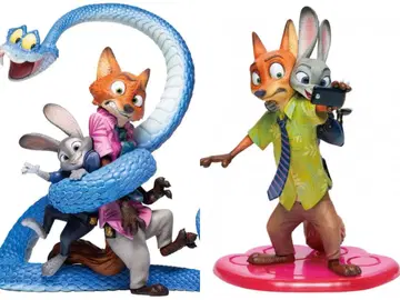 주토피아 1과 2 닉 & 주디 피규어 happy 복권 A상