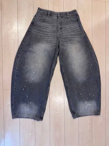 Nanostudio 페인트 가공 와이드 데님