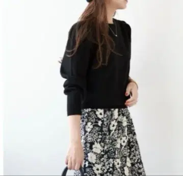 워셔블 퍼프 슬리브 풀오버