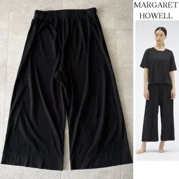 새상품급 24SS 2만 마가렛호웰 허리밴딩 와이드 팬츠 F 블랙