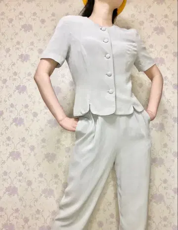 미국 구매 레트로한 60년대 실크 정장 세트