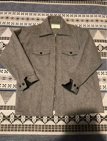 멜톤 울 자켓 그레이 YKK 지퍼