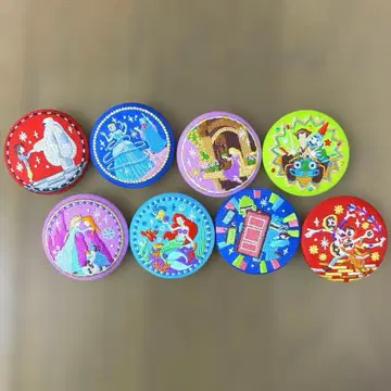 디즈니 자수 캔뱃지 8개 세트