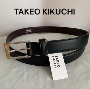 [새상품] 다케오 키쿠치 TAKEO KIKUCHI 소가죽 벨트 블랙
