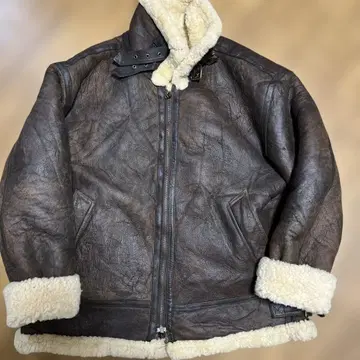 80년대 B-3 플라이트 자켓 무스탕 자켓 밀리터리 브라운