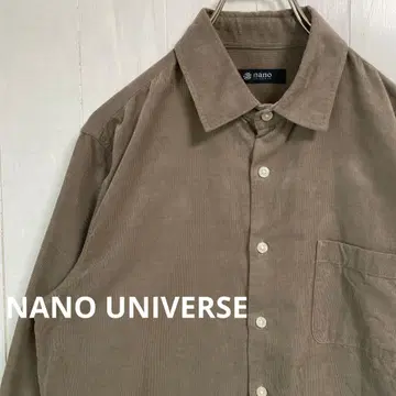 NANO UNIVERSE 초슬림 코듀로이 레귤러 카라 셔츠 L 사이즈