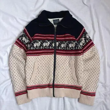 코위찬 니트 스웨터 풀 집업 남성용 M 구제 의류 vintage Y2K