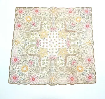 레어 산터우 컬러 스와토우 꽃무늬 손자수 고급 손수건 중국 전통 공예품
