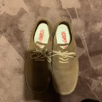 CAMPPER 브라운 스웨이드 레이스업 슈즈