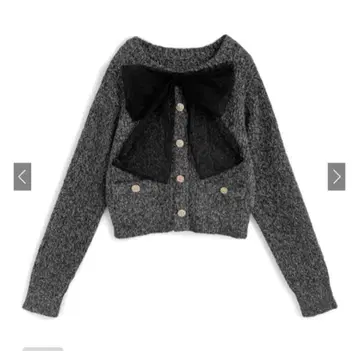 GRL 튤 리본 라메 니트탑[lt155] 차콜