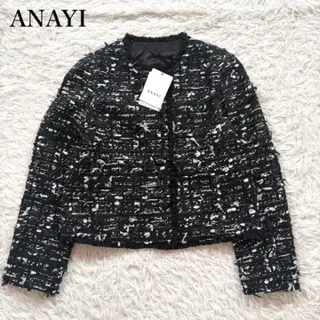 택 포함 새상품 아나이 체크 자카드 자켓 트위드 마리아 켄트