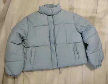 새상품 다운 자켓 라이트 블루 숏 기장