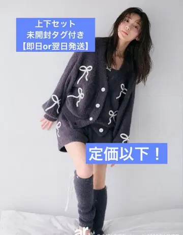 젤라또피케 리본 페더 가디건 & 숏팬츠 HELLOWEEN