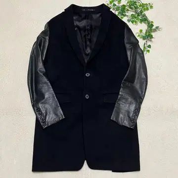 아토 롱 테일러드 자켓 가죽 실크 일본제