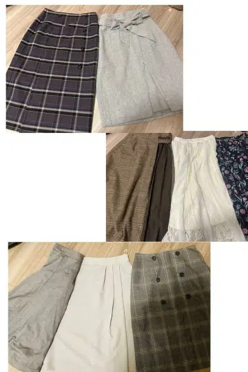 오피스에서도 프라이빗에서도 사용할 수 있는 스커트 8세트