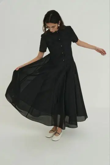 CLANE Fluffy Sheer H/S Shirt Onepiece